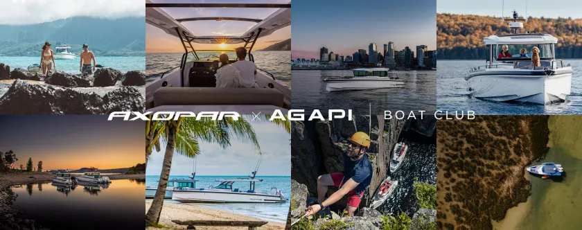 Axopar x Agapi boat club page slideshow