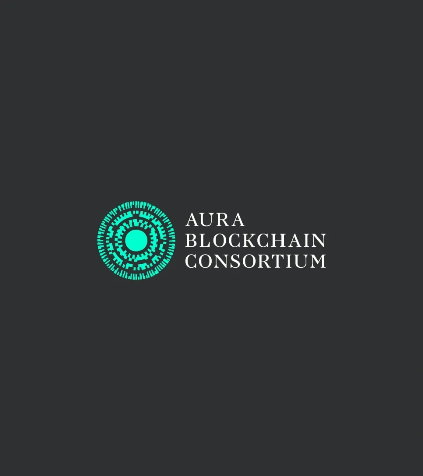 aura logo with black background