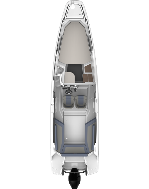 Axopar25CB layout usofa interior