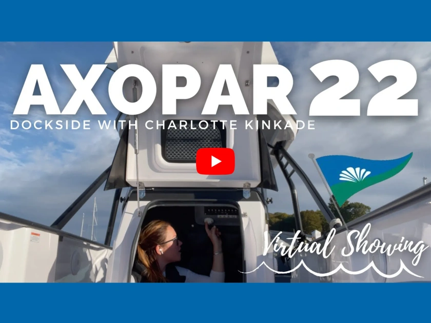 Axopar 22 dockside walk through with Yacht Broker Charlotte Kinkade