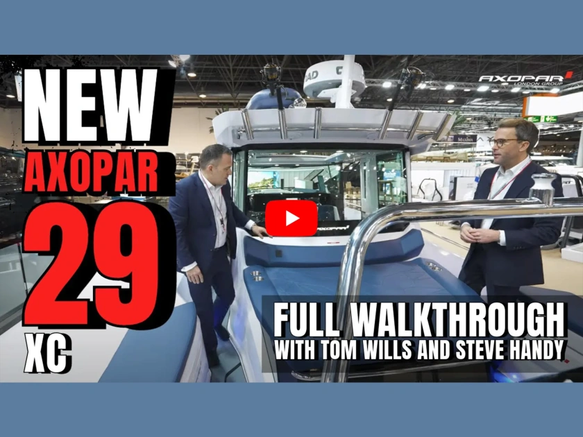Axopar 29 Cross Cabin Video Walkthrough with Steve Handy and Tom Wills