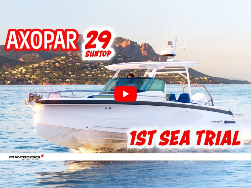 Axopar 29 Sun Top Sea Trial in Mallorca Mercury V10 400HP 