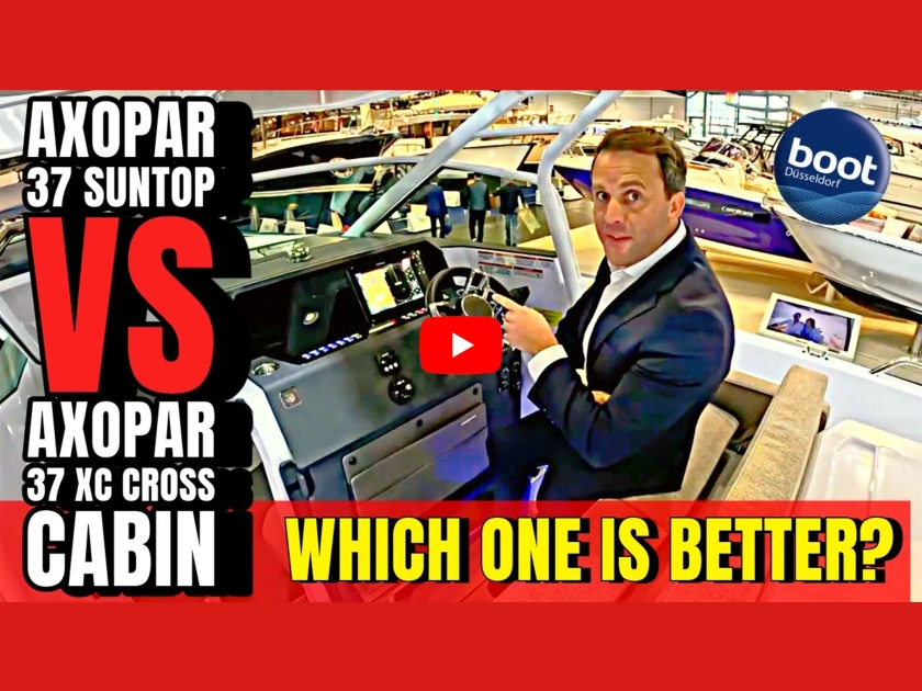 Axopar 37 Suntop and Axopar 37XC 2024 Boats Walkthrough at Dusseldorf boat show 